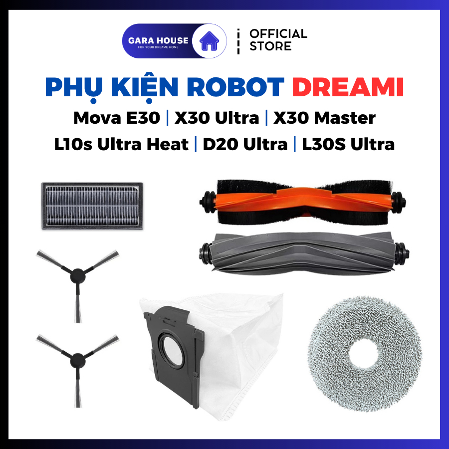 Phụ kiện Robot Xiaomi Mova E30 Ultra Dreami X30 Ultra X30 Pro L10s Pro Ultra Heat D20 D30 Ultra