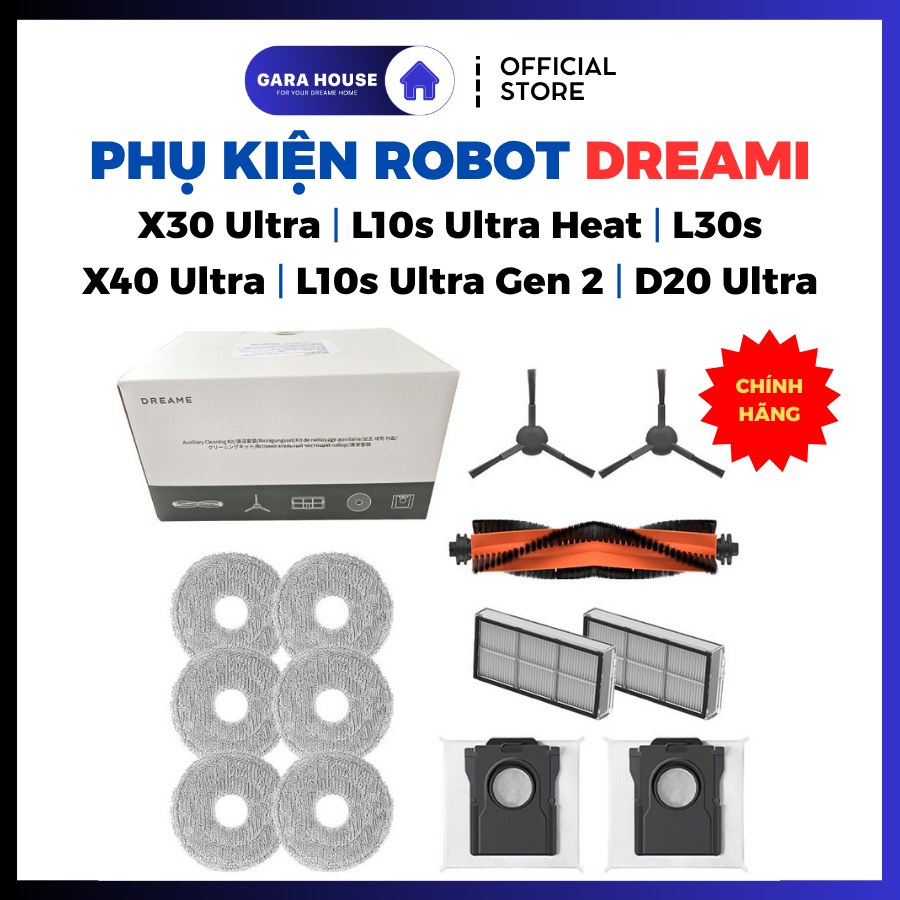 [Chính hãng] Bộ phụ kiện Dreame X30 L10s Ultra Gen 2 L10s Ultra Heat D20 Ultra Mova E30 L30s Ultra