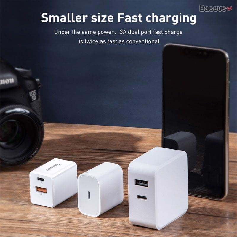 Củ sạc nhanh 10W 18W 20W 25W 30W Type C USB A dành cho điện thoại Xiaomi Ip Huawei OPPO Vivo LG Sams