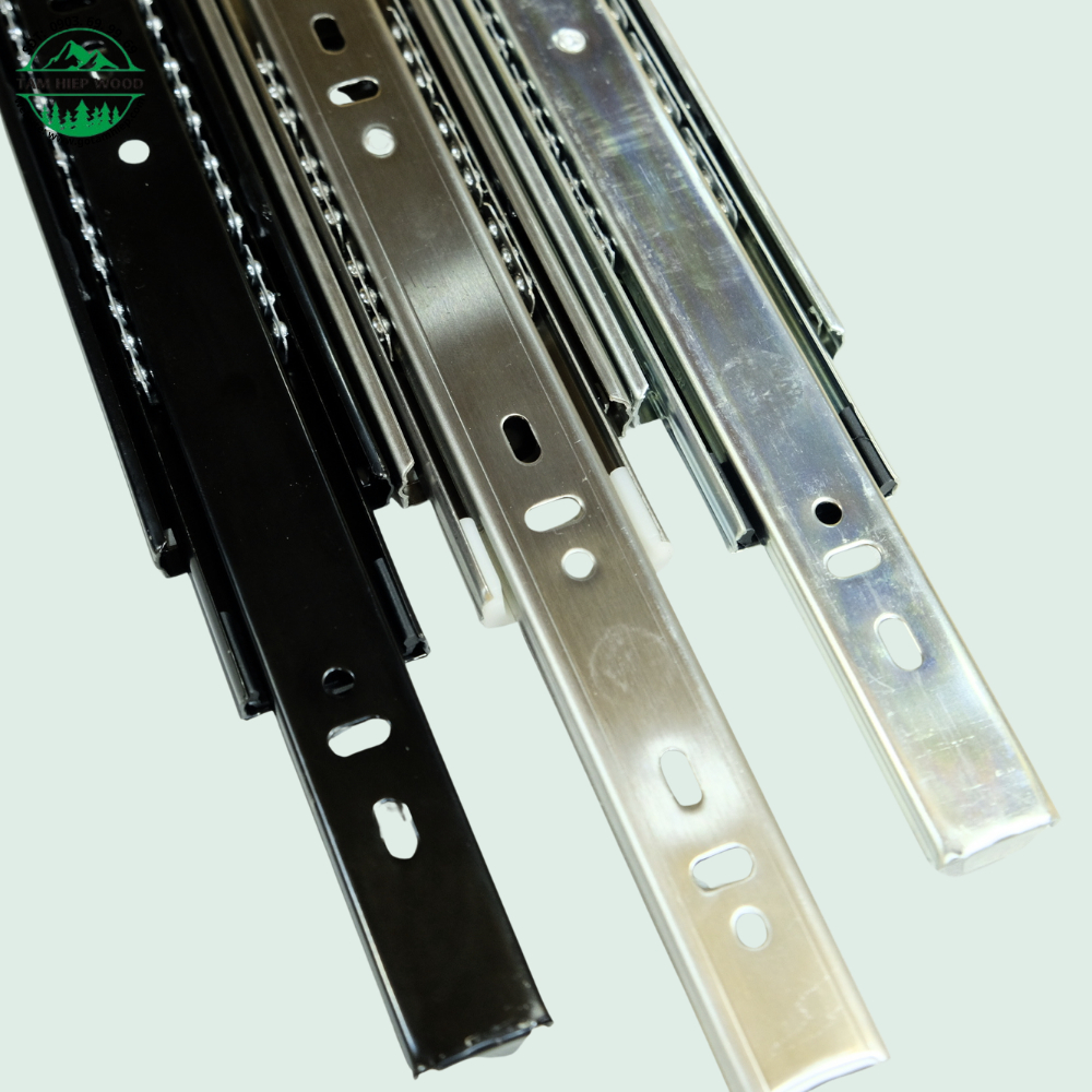 Ray bi trượt 3 tầng mạ crom, ray bi thép mạ Crom 3 tầng Tam Hiệp Wood