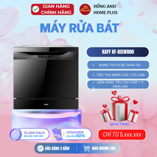 Máy rửa bát mini Kaff KF-BISW800, dung tích 8 bộ châu âu, thiết kế nhỏ gọn để bàn hoặc âm tủ