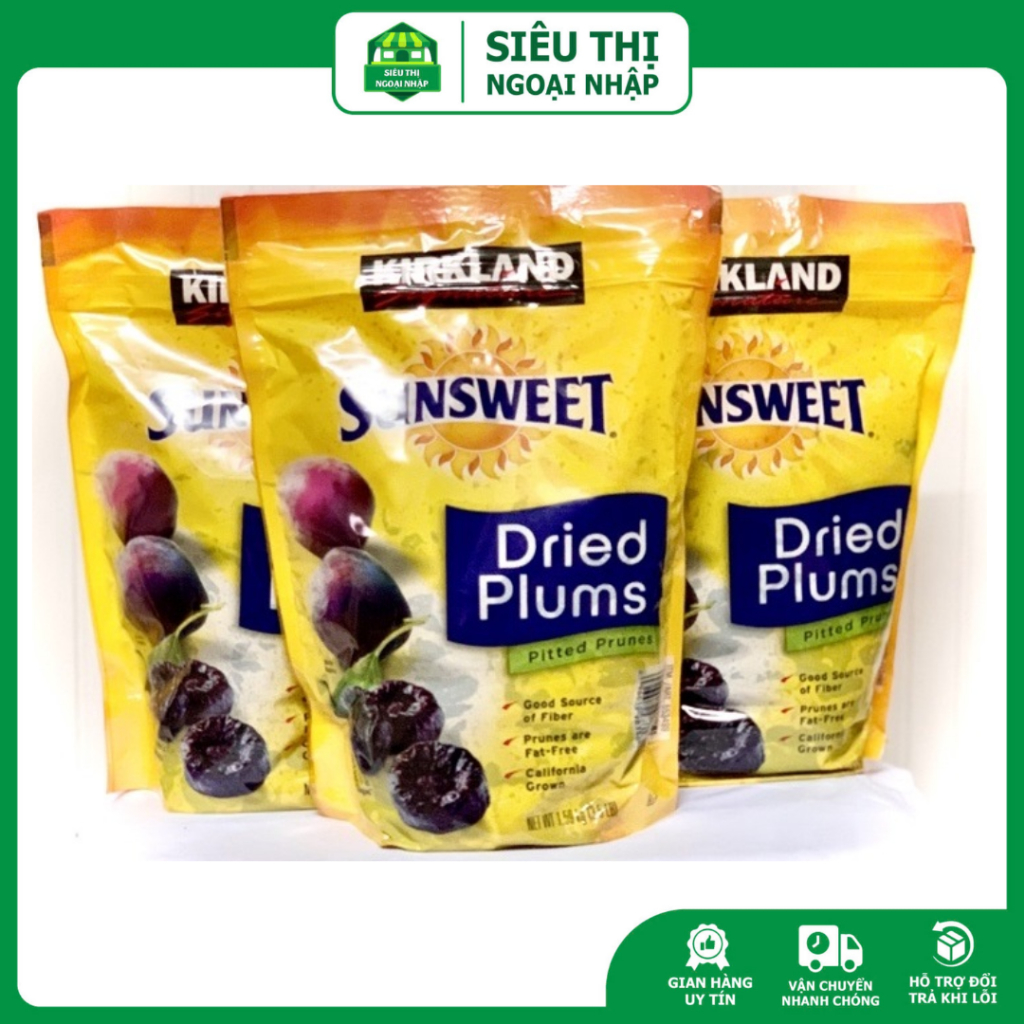 MẬN SÂY KHÔ KIRKLAND - MỸ 1,59KG. KIRKLAND SIGNATURE SUNSWEET DRIED PLUMS