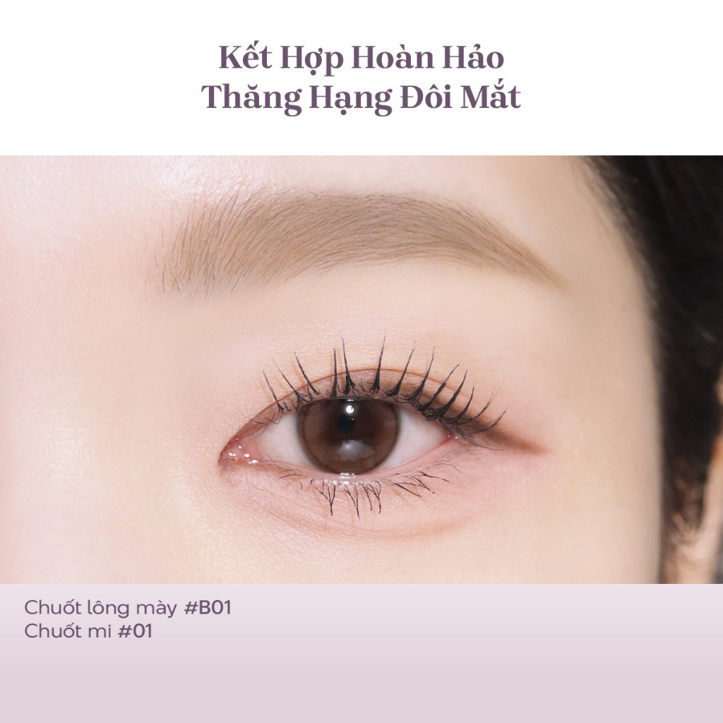 Combo Mascara Chuốt Mi Dài Dày & Mascara Mày Siêu Mảnh mude Inspire Skinny | BigBuy360 - bigbuy360.vn