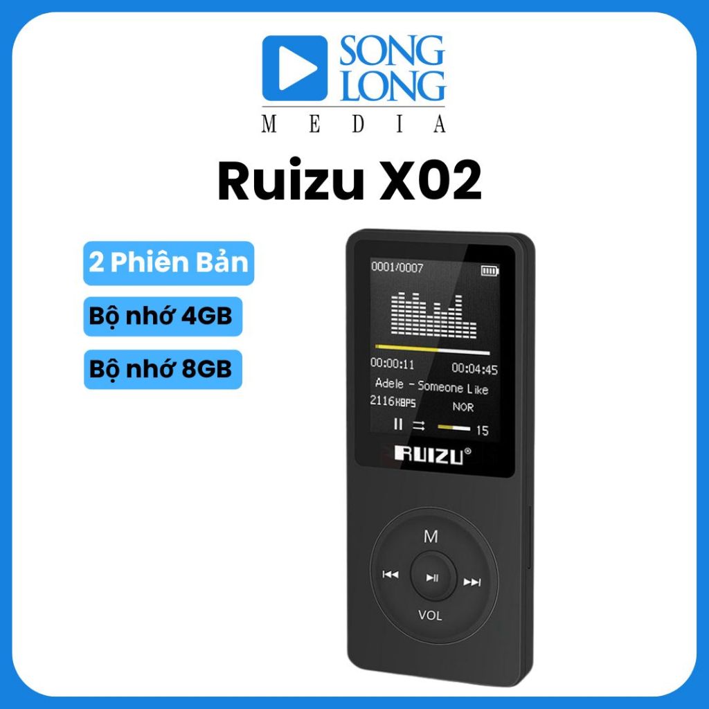 Máy nghe nhạc MP3 MP4 RUIZU X02 - Chính hãng phân phối