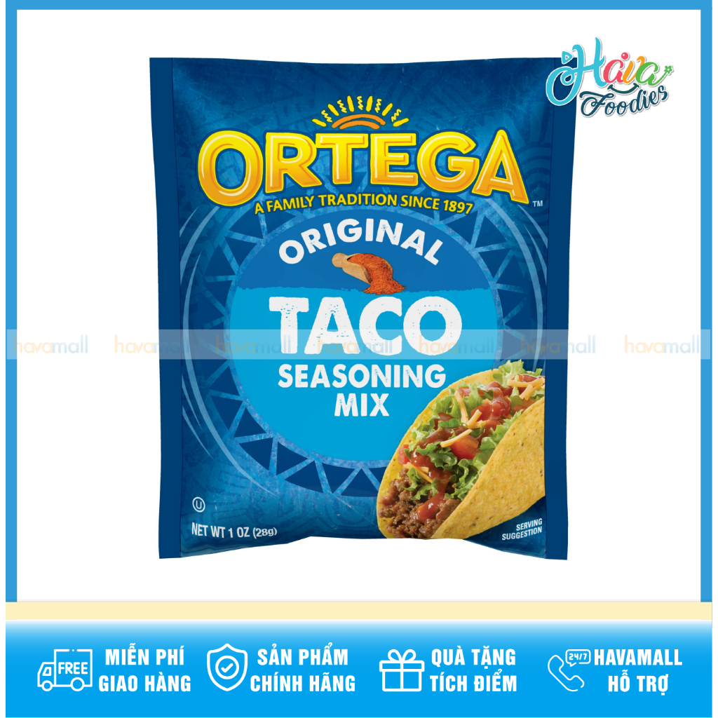 Gia Vị Taco Ortega Original 28g – Ortega Taco Seasoning Mix