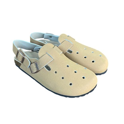 (Quai Hậu Khóa Cài) Sục Đế Trấu Birken Boston Da lộn Nhân Tạo Lỗ Thoáng Khí Nam Nữ Bioline (Lót Da Lộn)