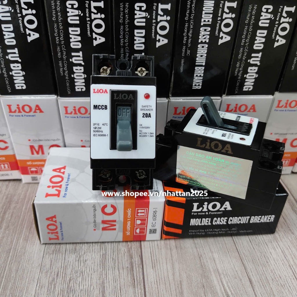 Cầu Dao Tự Động (APTOMAT KHỐI) 2 Cực LiOA - ATTOMAT , CB cóc LIOA