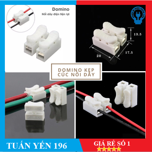 Combo 30 chiếc Cút nối dây điện nhanh CH-2 (domino kẹp) - mối nối đẹp, gọn gàng, an toàn