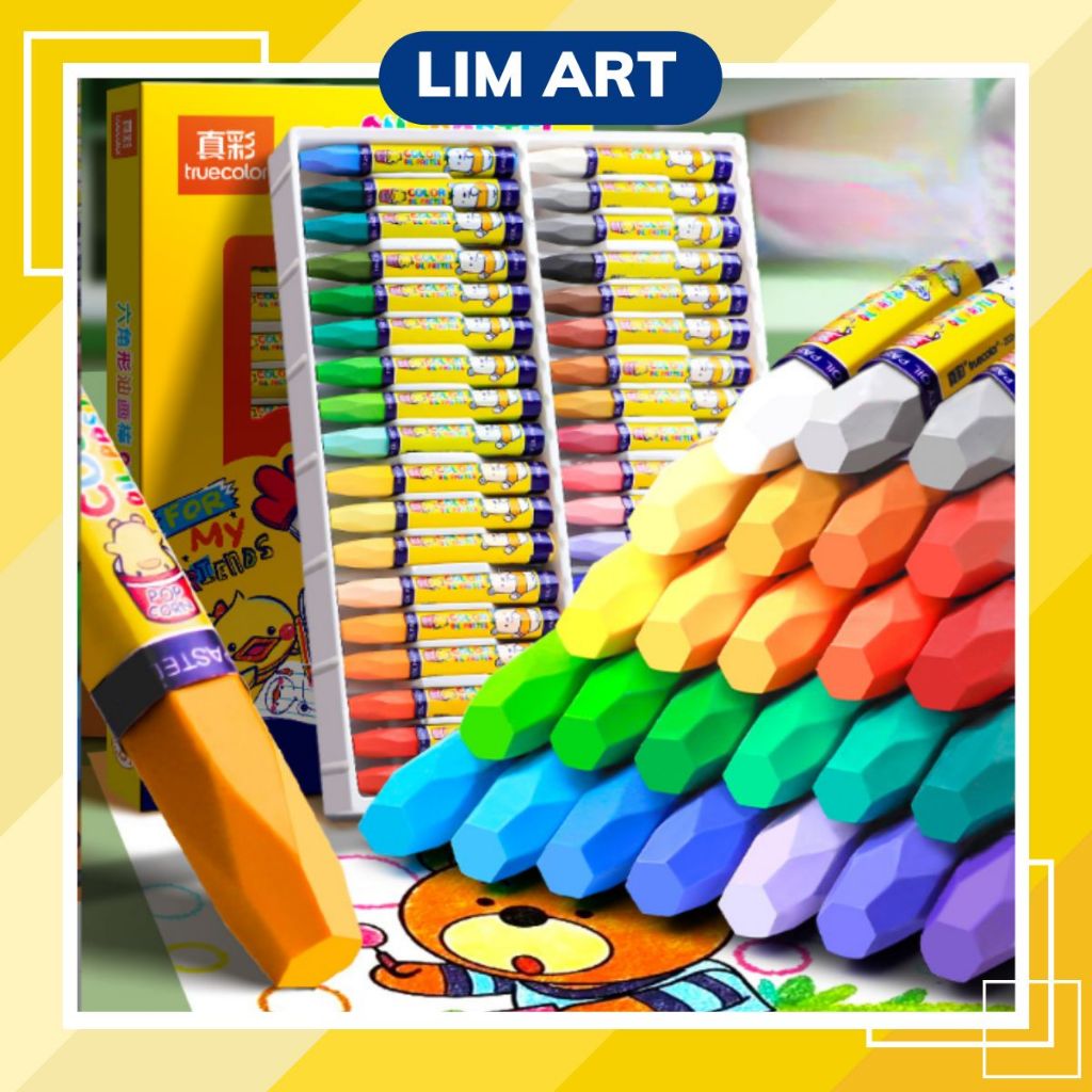 Bộ bút sáp màu dầu Grasp cho bé tô màu vẽ tranh. Sáp dầu Grasp màu tươi sáng, an toàn không độc hại.