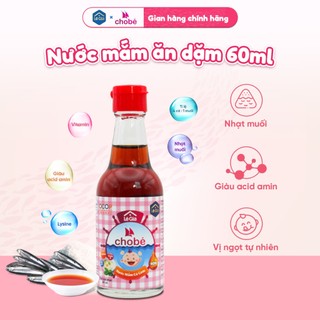 Nước mắm ăn dặm cho bé Lê Gia truyền thống, nguyên chất, nhạt muối, giàu acid amin chai 60ml