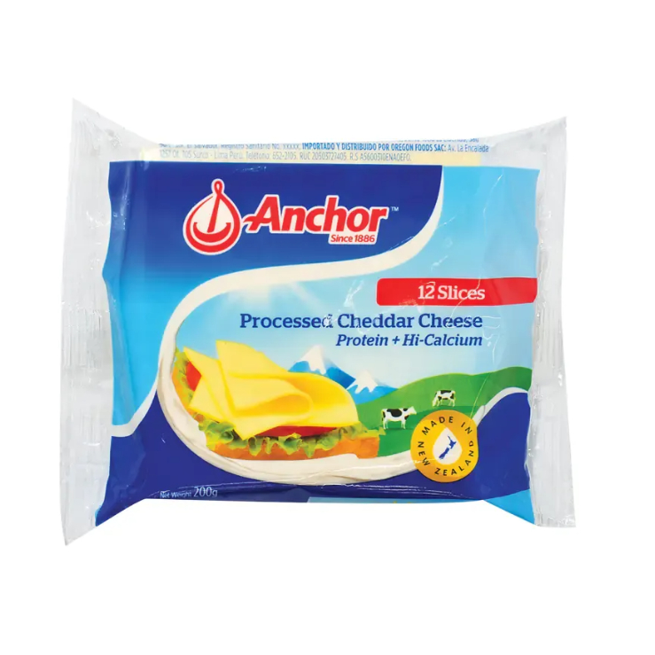 Phô mai lát Anchor Cheddar, 200g