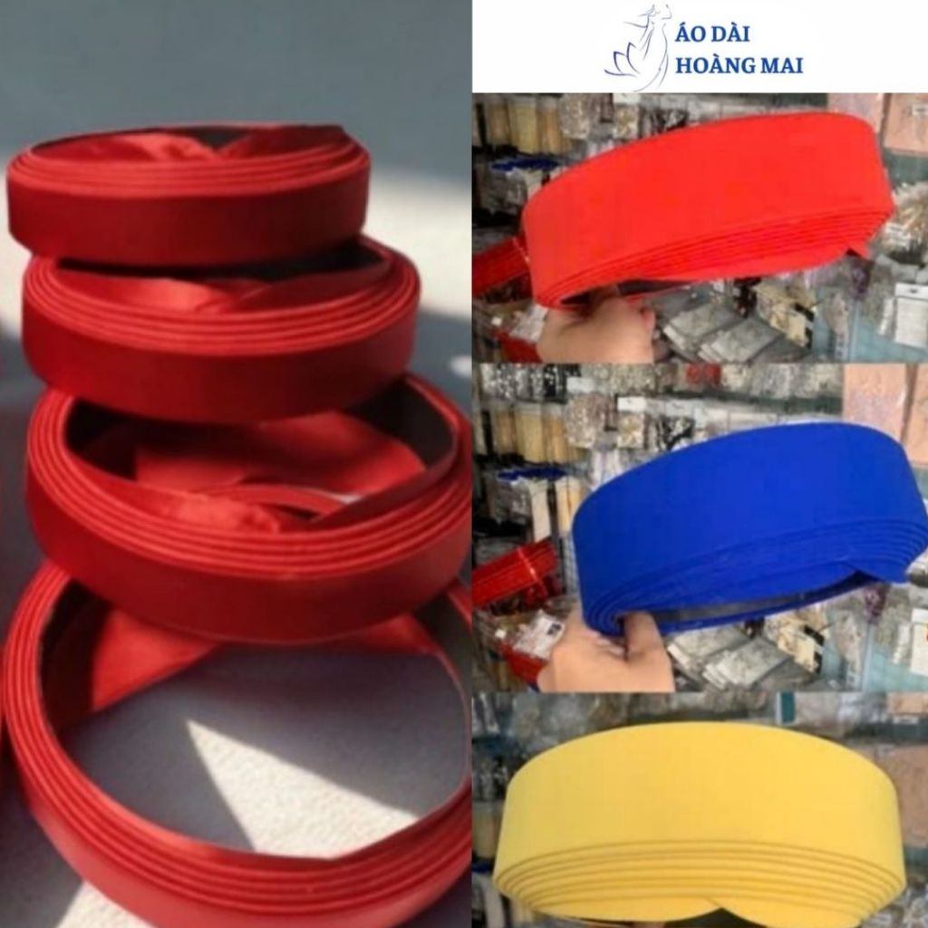 Khăn xếp đội đầu mẫu trơn cho bé trai, khăn xếp nam, cụ ông, phụ kiện áo dài cách tân - Áo Dài Hoàng