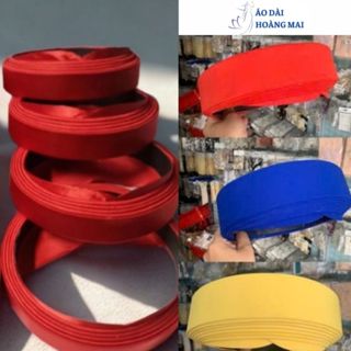 Khăn xếp đội đầu mẫu trơn cho bé trai, khăn xếp nam, cụ ông, phụ kiện áo dài cách tân - Áo Dài Hoàng Mai