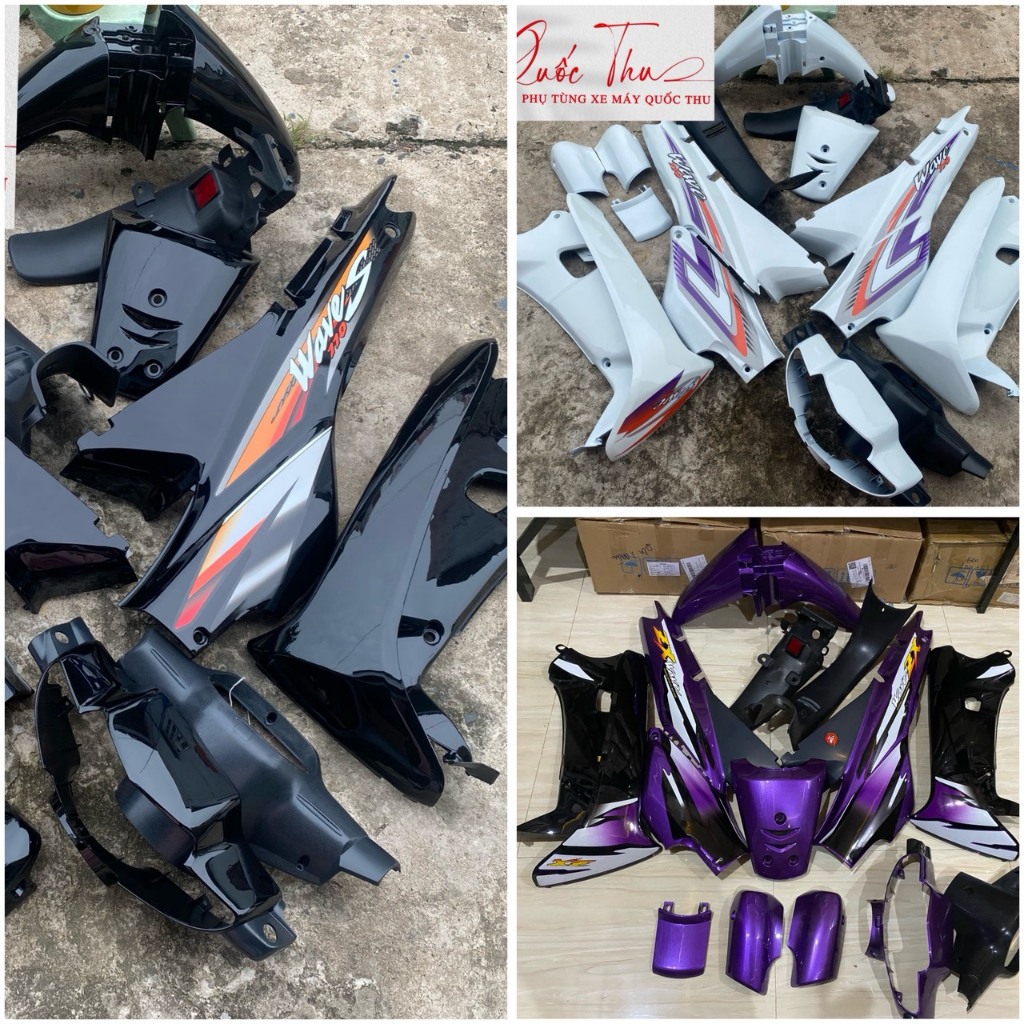 Dàn áo wave 100 các màu như hình, dán sẵn tem. abs