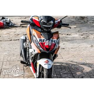 [Tem chuẩn xịn] - Tem trùm xe Winner V1 White Repsol
