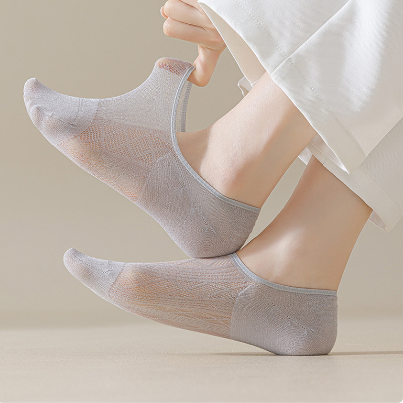 [Combo 10 Đôi Tất Lười Nữ CN01 Dạng Lưới Kháng Khuẩn Êm Ái Dày Dặn Khoáng Khí