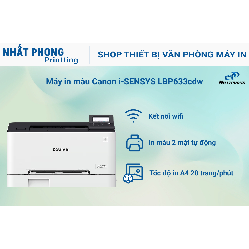 Máy in màu Canon Laser LBP 633Cdw (In 2 mặt, WiFi) - Hàng nhập khẩu - Mới 100%