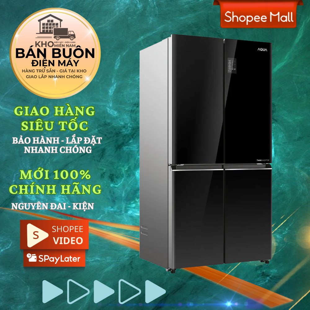 AQR-M536XA(GB) Tủ Lạnh Aqua – 469 Lít, Inverter, 4 Cánh, Làm Lạnh Đa Chiều, Ngăn Magic Zone