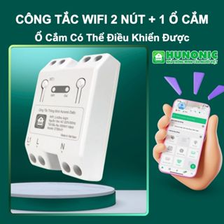  Công Tắc Thông Minh Hunonic WiFi 500W DTBS01 điều khiển hẹn giờ bật tắt từ xa trên điện thoại 