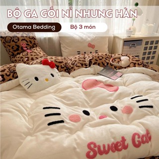  Bộ vỏ chăn ga gối nỉ mùa đông họa tiết dễ thương mềm mại an toàn cho bé đủ size Otama Bedding 