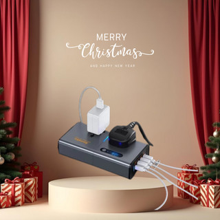 Bộ chuyển đổi nguồn cho xe hơi 12/24V sang 220V Công Suất 200W, Bộ biến tần xe hơi cao cấp hỗ trợ sạc nhanh PD 27W QC3.0