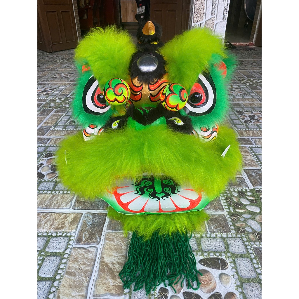 Đầu lân cho trẻ em từ 15-17 tuổi vẽ tay lông cừu