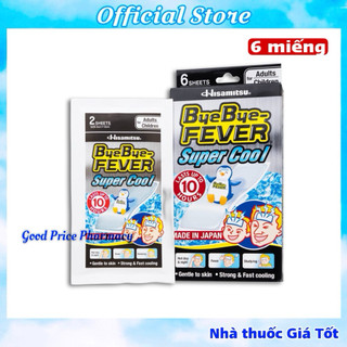 NGUYÊN HỘP 6 MIẾNG DÁN BYEBYE FEVER SUPER COOL DÀNH CHO NGƯỜI LỚN (BYEBYE ĐEN)