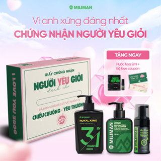   Set Quà tặng Bạn trai  Sữa rửa mặt nam + Sữa tắm gội nam + Dung dịch vệ sinh nam giới Tặng Love Coupons Người Yêu Giỏi 