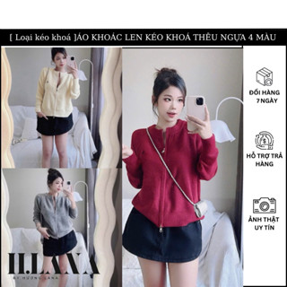    Loại kéo khoá  ÁO KHOÁC LEN KÉO KHOÁ THÊU NGỰA 4 MÀU 
