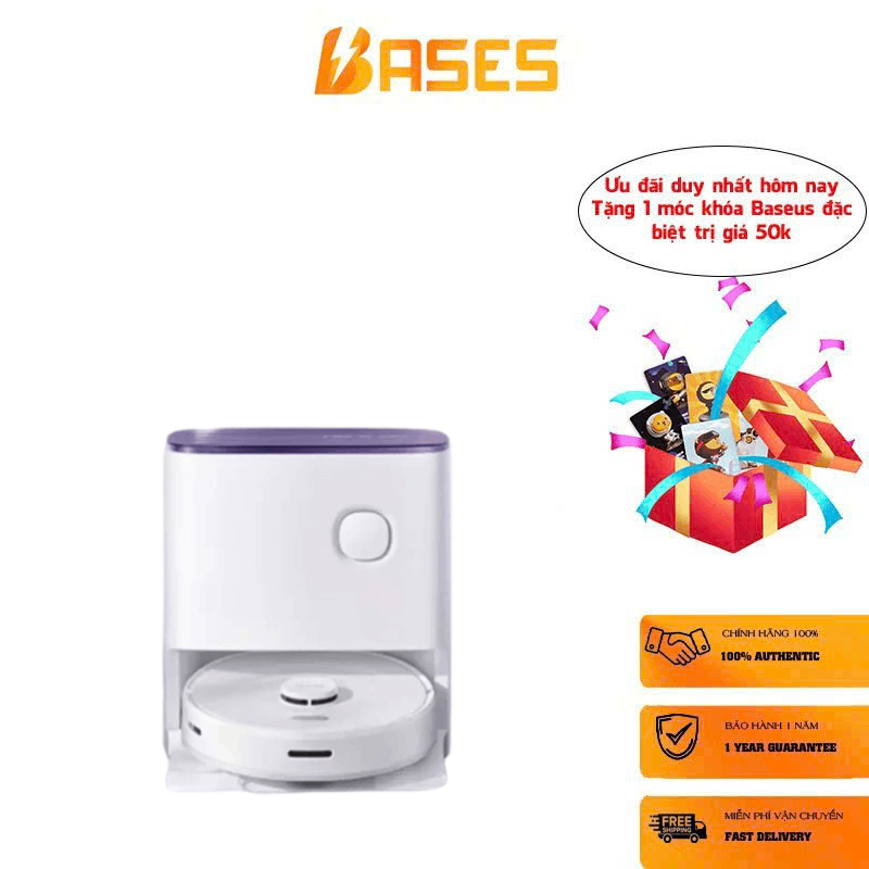 Robot hút bụi lau nhà INXNI U1 PRO tự giặt, sấy khô giẻ, khử khuẩn ion bạc, bản Q.Tế