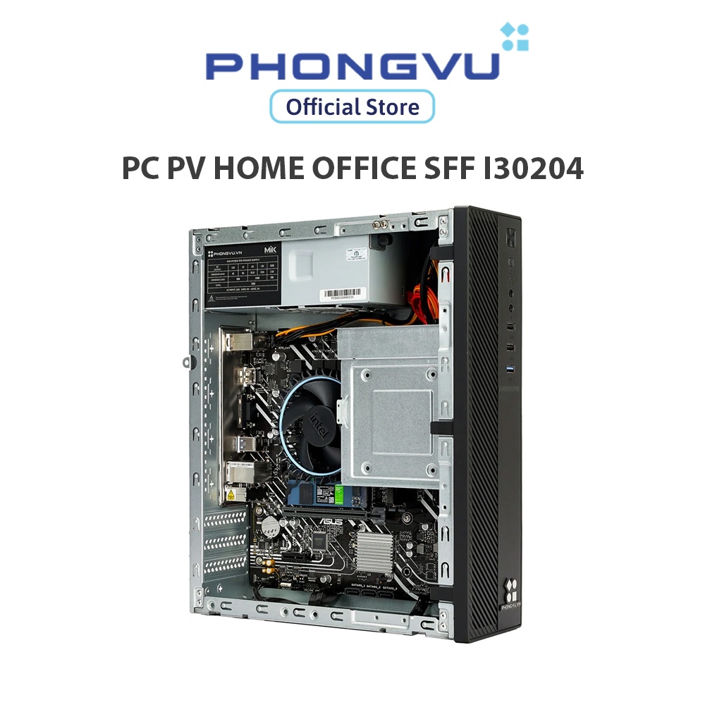 PC PV Home Office SFF I30204 (Intel Core i3-12100/ 1 x 8GB/ 500GB SSD/ Free DOS) - Bảo hành 36 tháng