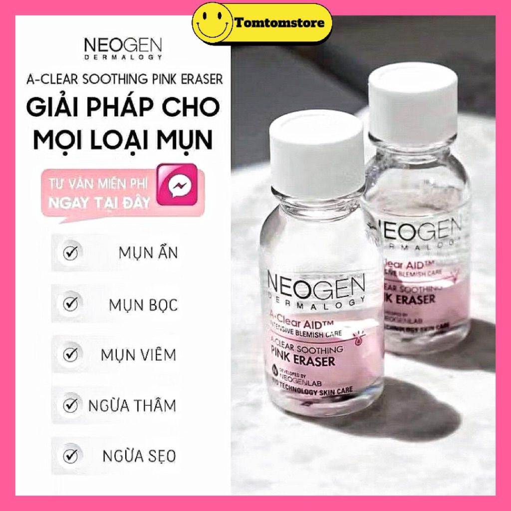 SERUM CHẤM MỤN NEOGEN A-CLEAR SOOTHING PINK Giảm Mụn Ngừa Thâm Cấp Tốc
