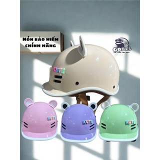  GOBEL Nón Bảo Hiểm CÁ HEO LỚN size từ 54-58cm tặng CHARM CHỮ VÀ TAI GẤU tự dán 
