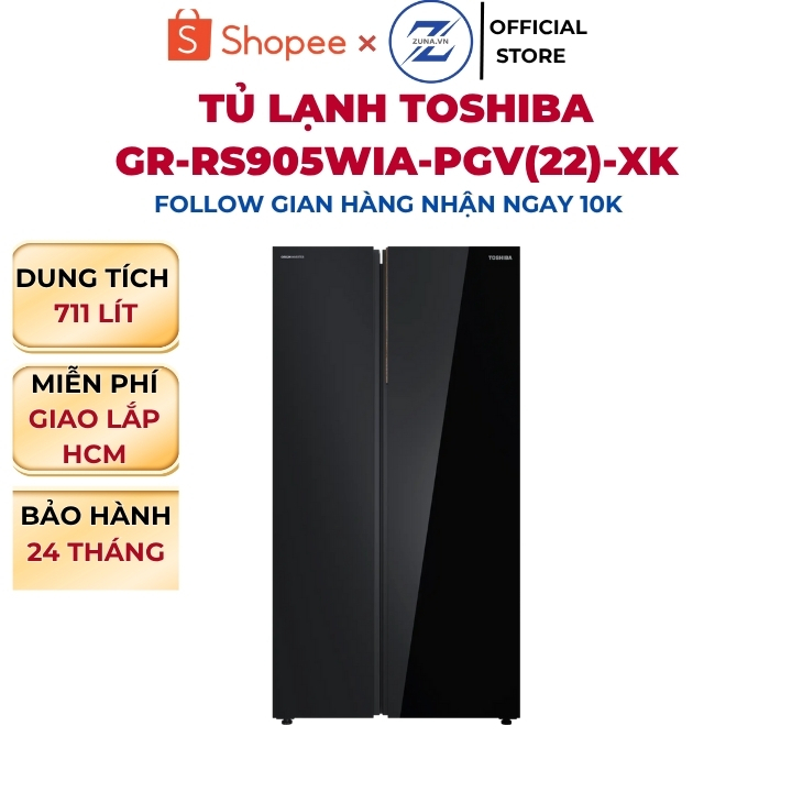 Tủ lạnh Side by Side Inverter Toshiba 711L GR-RS905WIA-PGV(22)-XK - Bảo hành 24 tháng