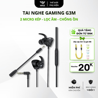  Tai Nghe Gaming G3M Có 2 Mic Kép 360 Độ Chống Ồn Tháo Rời Chơi Game PUBG FreeFire Cho Điện Thoại 