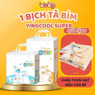 [ 1 Bịch Bỉm Super ] [ Tặng 01 Chăn Thun Lụa Thoáng Mát ] - Bỉm YINGCOOL SUPER Size NB104/S98/MD92/MQ88/L80/XL76/XXL72