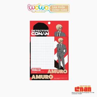  Giấy Ghi Chú Giấy Note Hoạt Hình Conan 12cm WOWO Có keo Giấy Note Amuro Chất Lượng Cao 