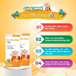 Siro Ho Thảo Dược - An Hầu Đan Kids Giúp Giảm Ho, Tiêu Đờm, Viêm VA, Viêm Amidan, Viêm Họng Cho Bé