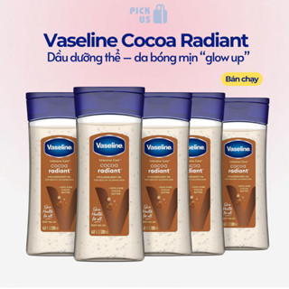   Bán Chạy  Dầu Dưỡng Thể Vaseline Cocoa Radiant Body Oil Chính Hãng Nhập Mỹ Hot Trend Da Bóng Mịn 