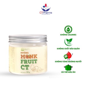  Đường ăn kiêng La hán quả Organic Hữu cơ MonkFruit CT Pharma 300 gram 