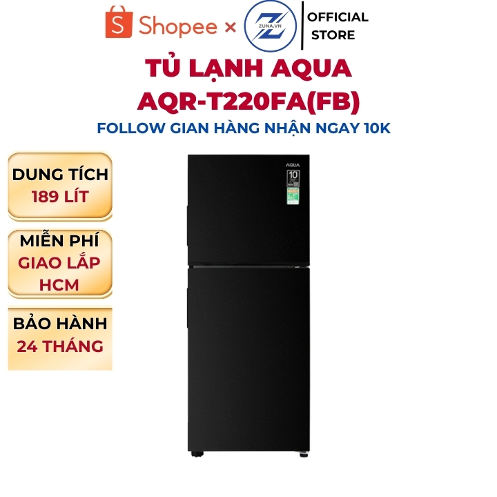 Tủ lạnh ngăn đá trên Inverter Aqua 189L AQR-T220FA(FB) - Bảo hành 24 tháng