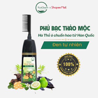  Dầu gội phủ bạc thảo dược hà thủ ô Ecocharm lược nhuộm đen tóc tại nhà,dưỡng tóc khoẻ,mượt 190ml 
