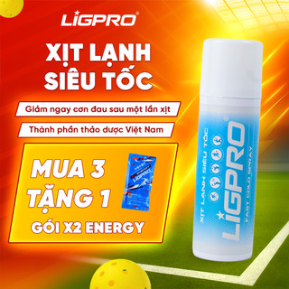 Chai Xịt Lạnh Giảm Đau Siêu Tốc Thảo Dược LIGPRO Giảm Đau Chấn Thương Sơ Cứu Thể Thao 300ml 