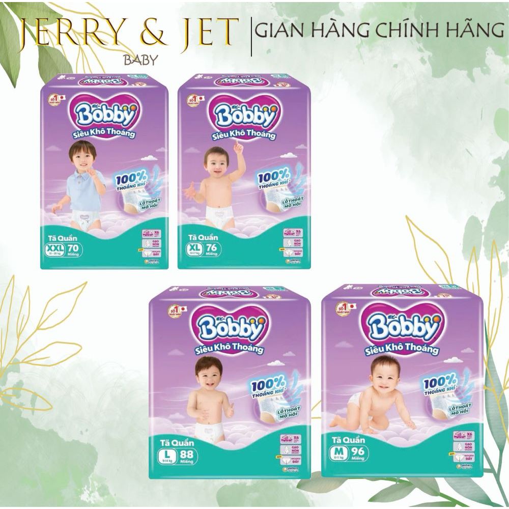 Tã quần Bobby ultra+ (M96/L88/XL76/Xxl70)
