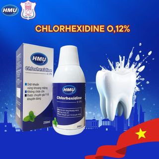 (𝗰𝗵𝗶́𝗻𝗵 𝗛𝗮̉𝗻𝗴💯%) Com Bo 2 chai nước súc miệng HMU Chlorhexidine