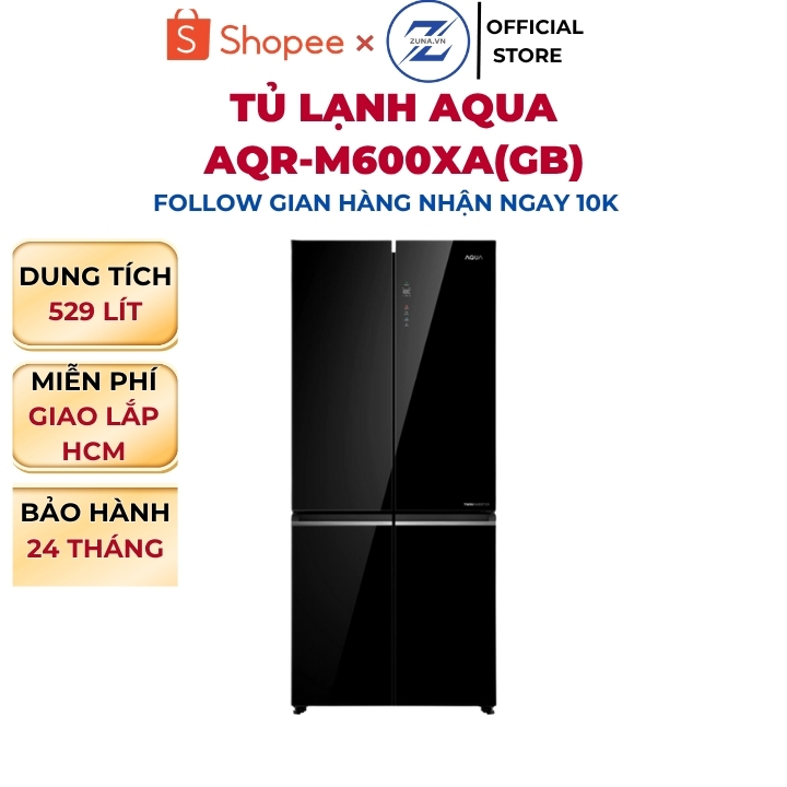 Tủ lạnh Multidoor Inverter Aqua 529L AQR-M600XA(GB) - Bảo hành 24 tháng
