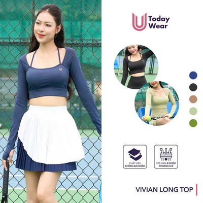 [XẢ KHO ĐÓN TẾT] Áo tập gym yoga thể thao nữ dài tay Vivian Long Top Today U Wear đệm mút thiết kế tôn dáng thoáng khí