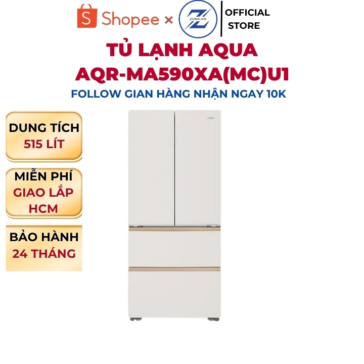 Tủ lạnh Multidoor Inverter Aqua 515L AQR-MA590XA(MC)U1 - Bảo hành 24 tháng