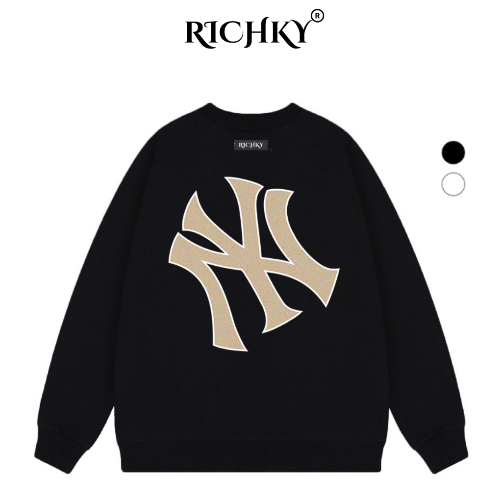 Áo Sweater Richky Luxury Premium Nỉ Mlb Ny Royal Yellow