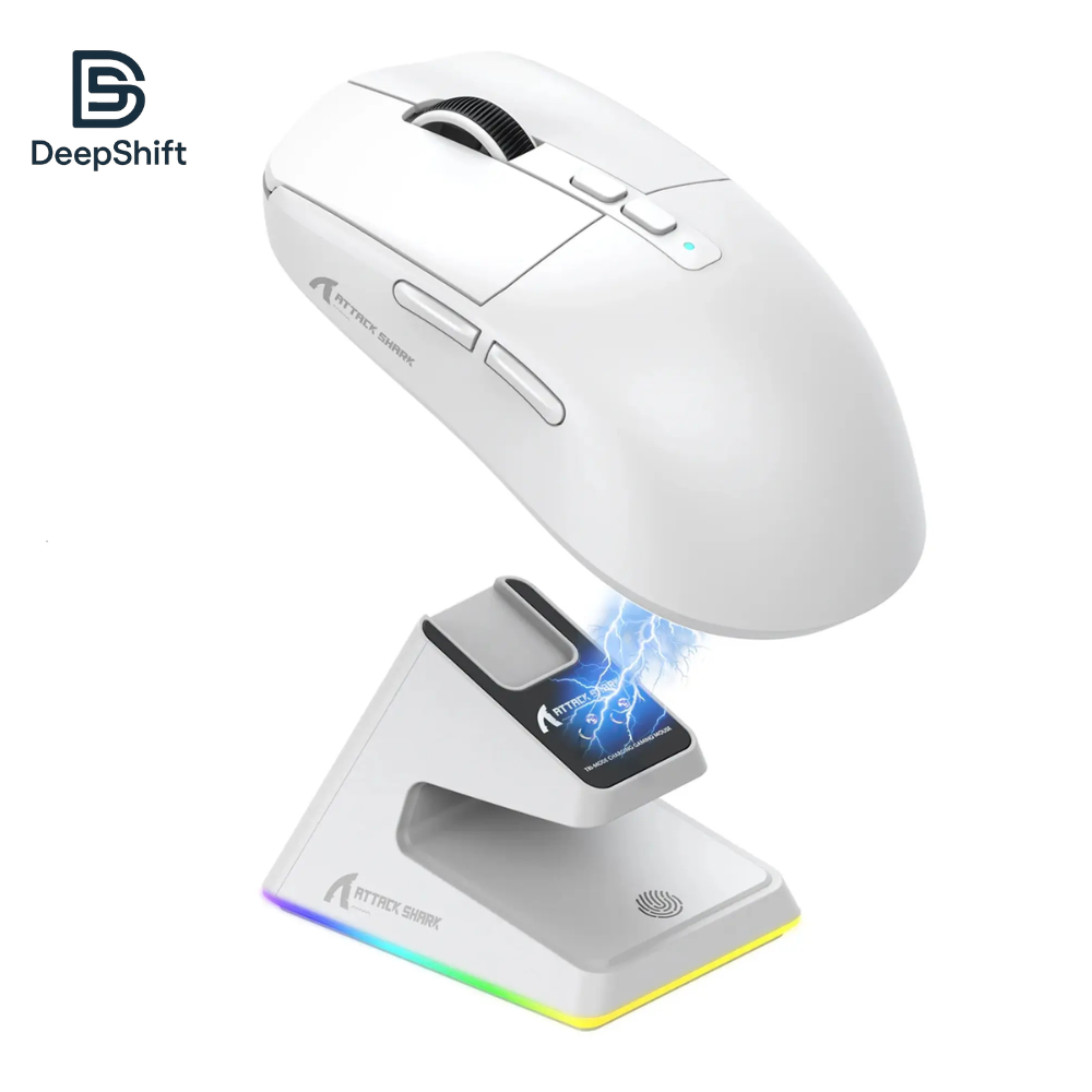 Chuột Gaming Attack Shark X6 | PAW3395 | 26K DPI | Pin 200H | LED RGB | 3 Chế Độ Kết Nối